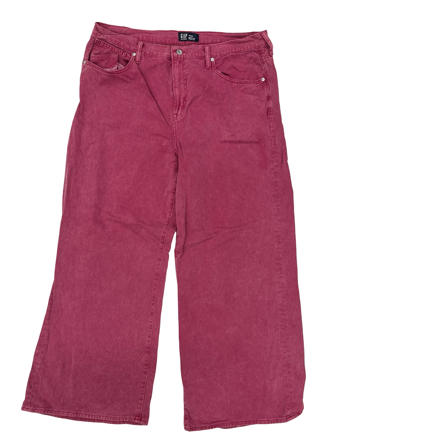 Jeans Wide Leg By Gap In Pink Denim, Size:20