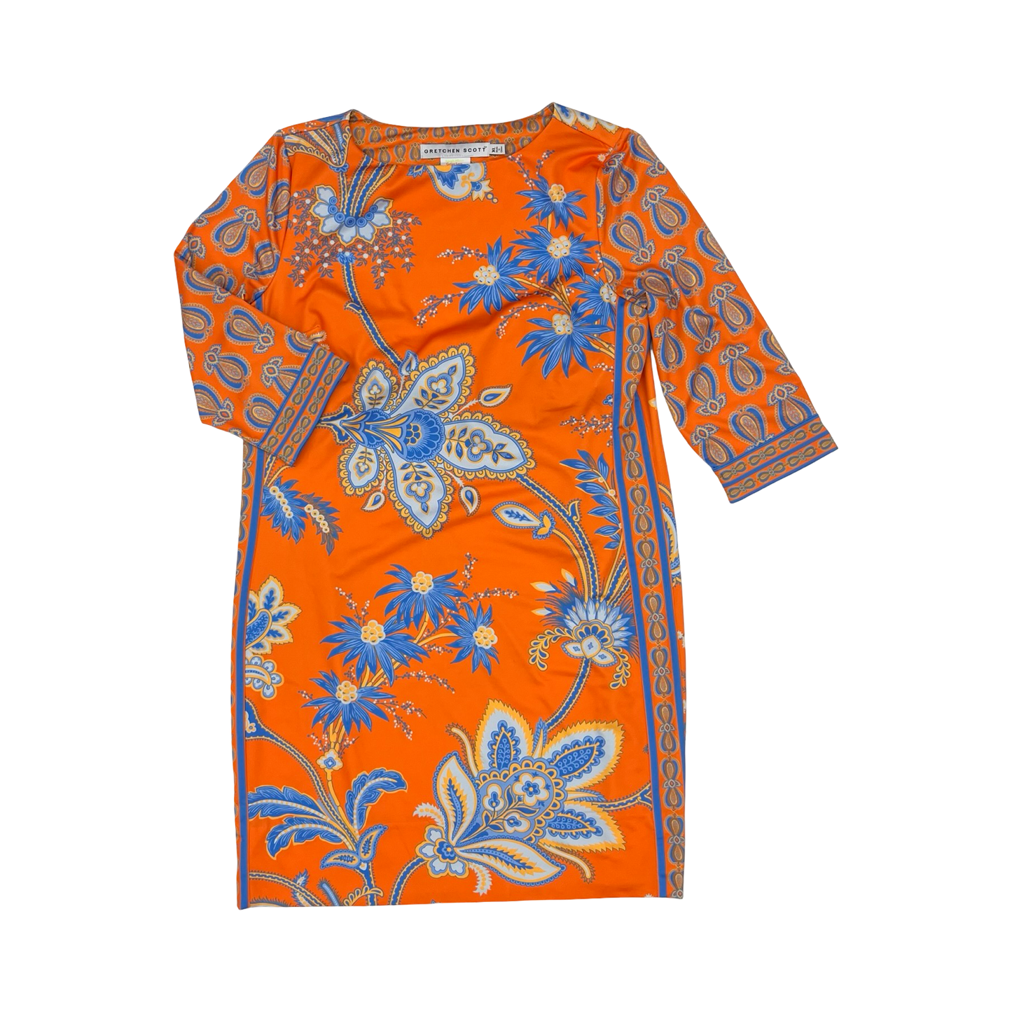 Dress Party Short By Gretchen Scott In Blue & Orange, Size:Xl