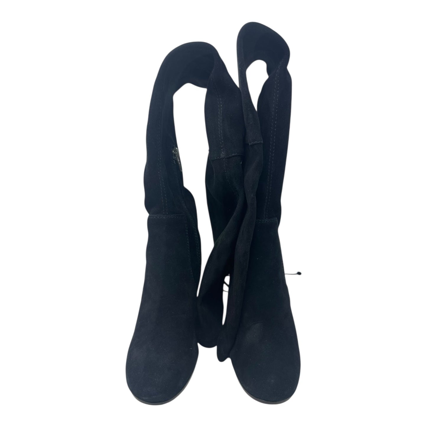 Julia Thigh High Suede Boots Designer By Frye In Black, Size: 5.5