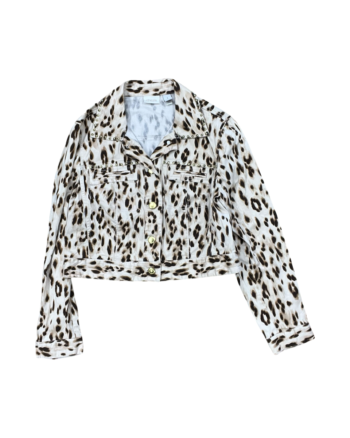 Jacket Other By Chicos In Animal Print, Size:M