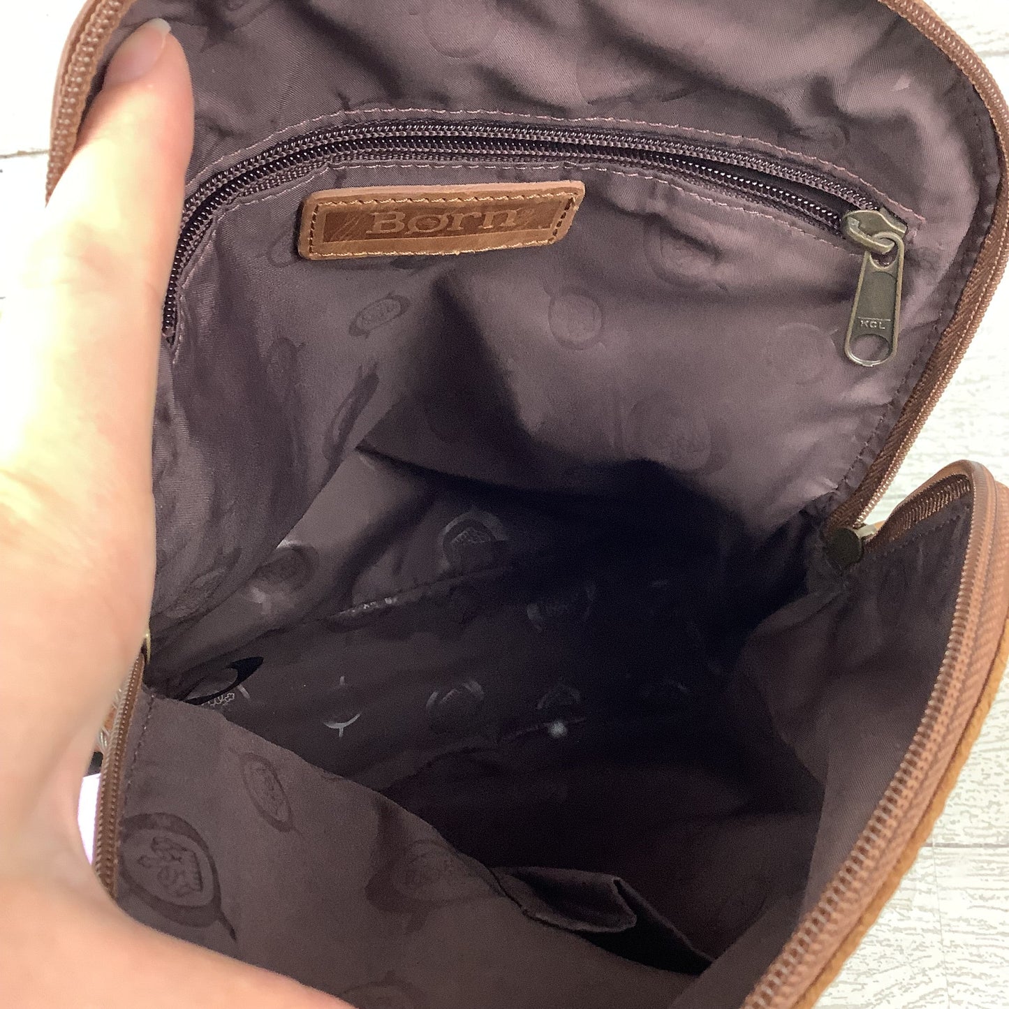 Backpack Leather By Born, Size: Small