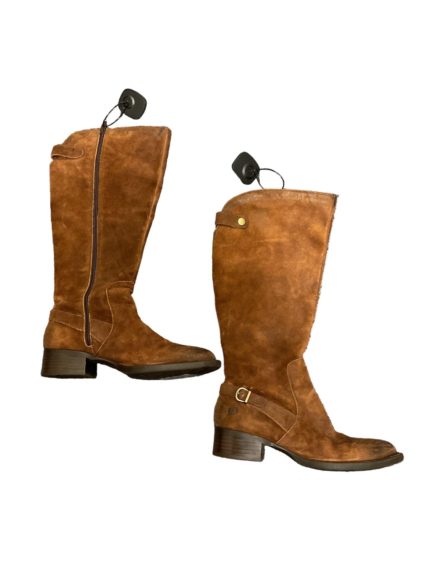 Boots Knee Flats By Born In Brown, Size:7.5