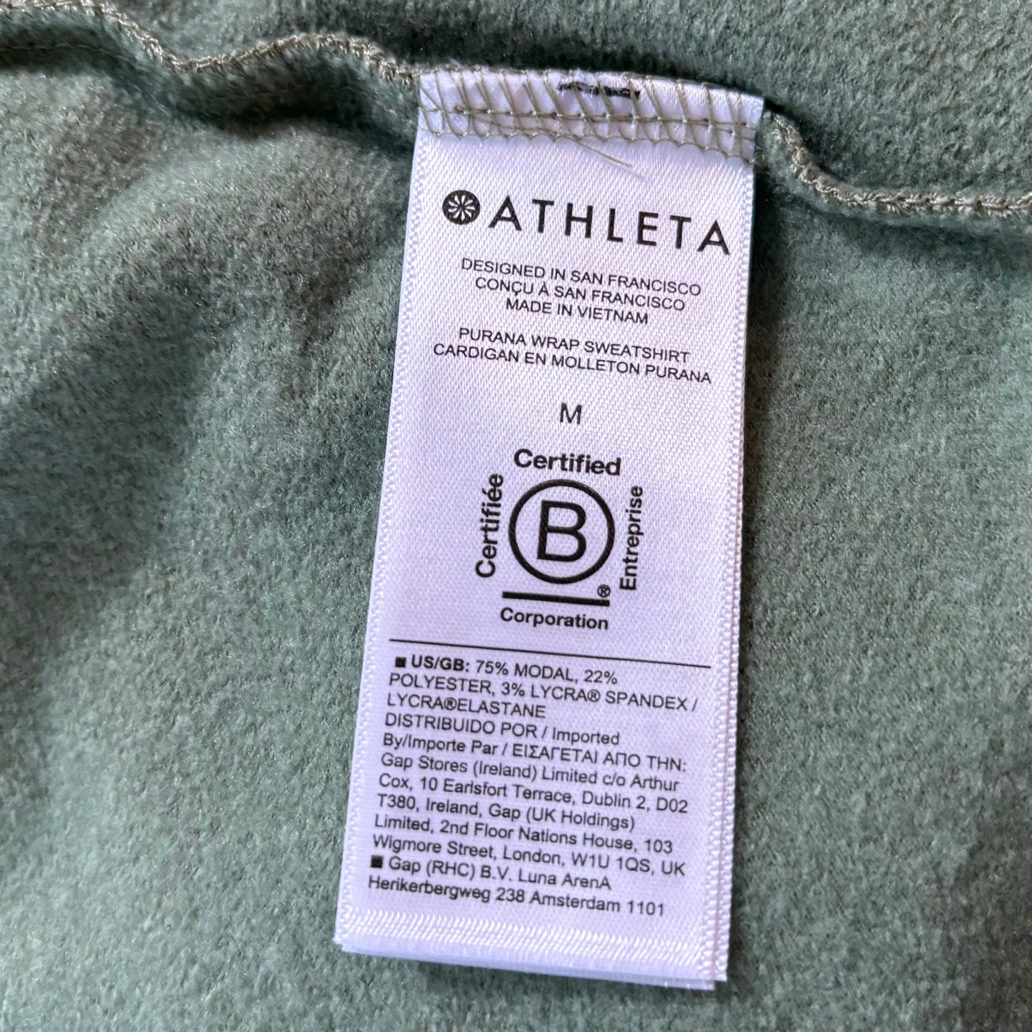 Athletic Sweatshirt Hoodie By Athleta In Green, Size: M