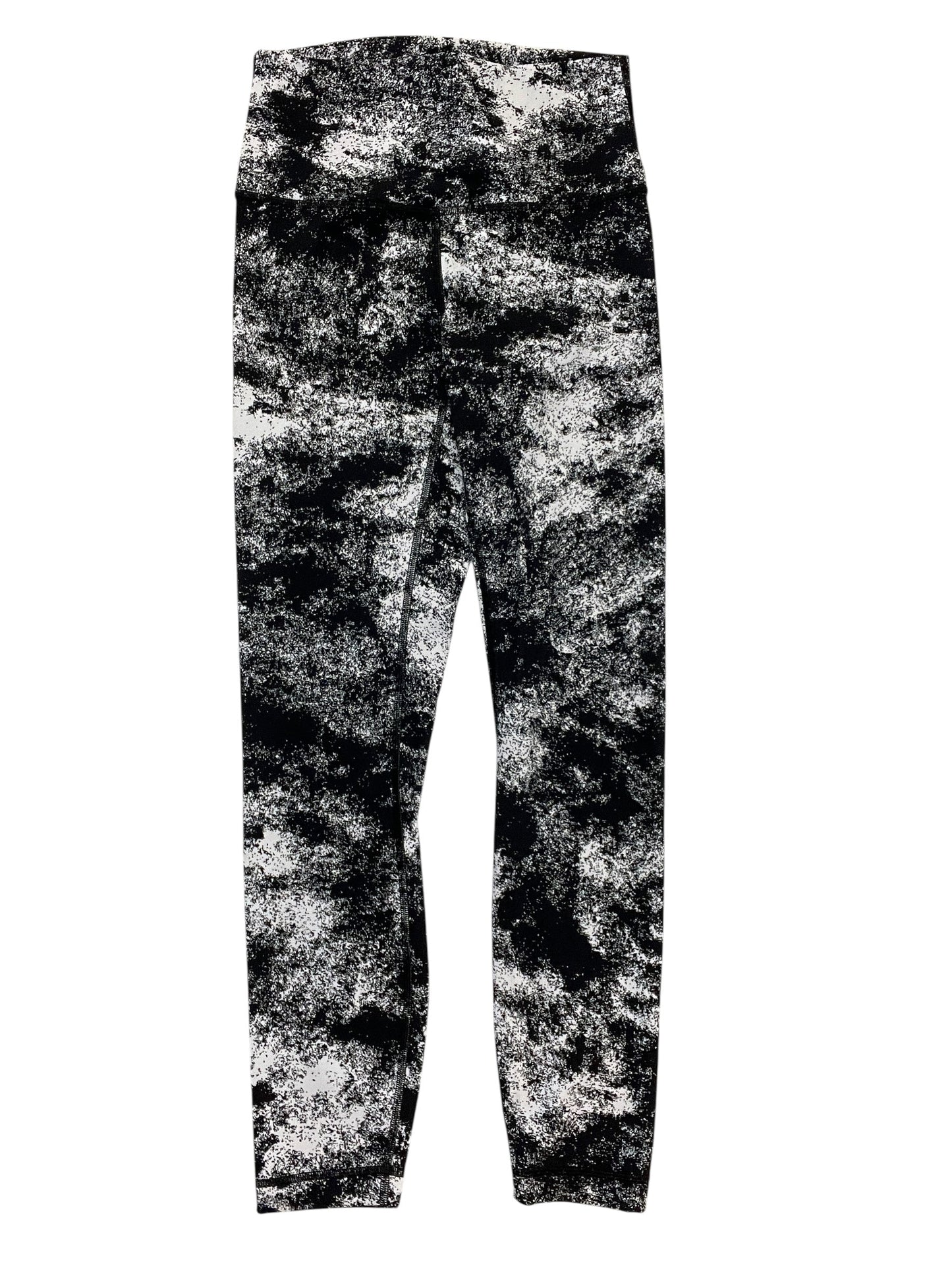 Athletic Leggings By Lululemon In Black & White, Size:S