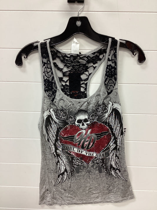 Top Sleeveless By Harley Davidson In Grey, Size:M