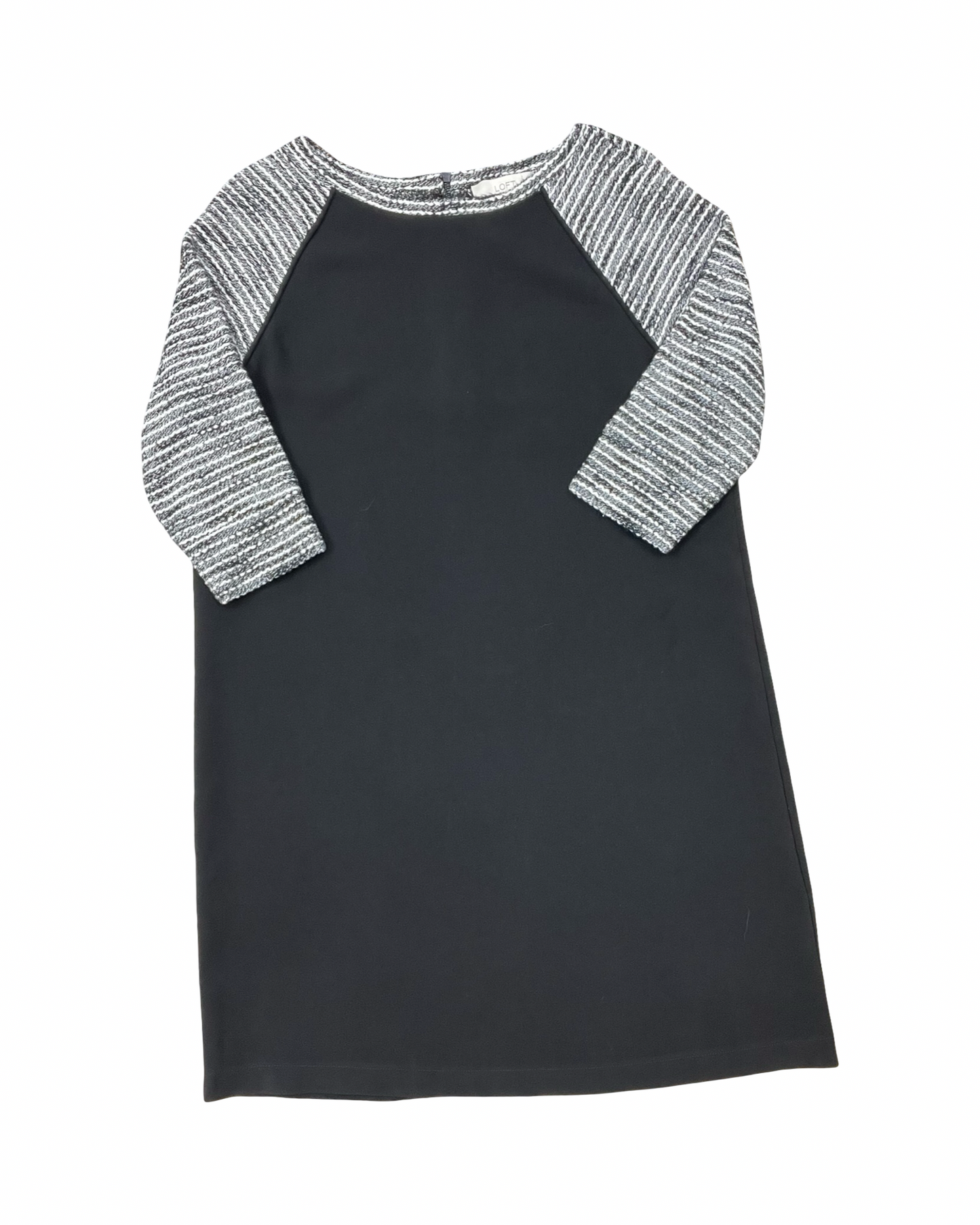 Dress Casual Midi By Loft In Black & White, Size:L