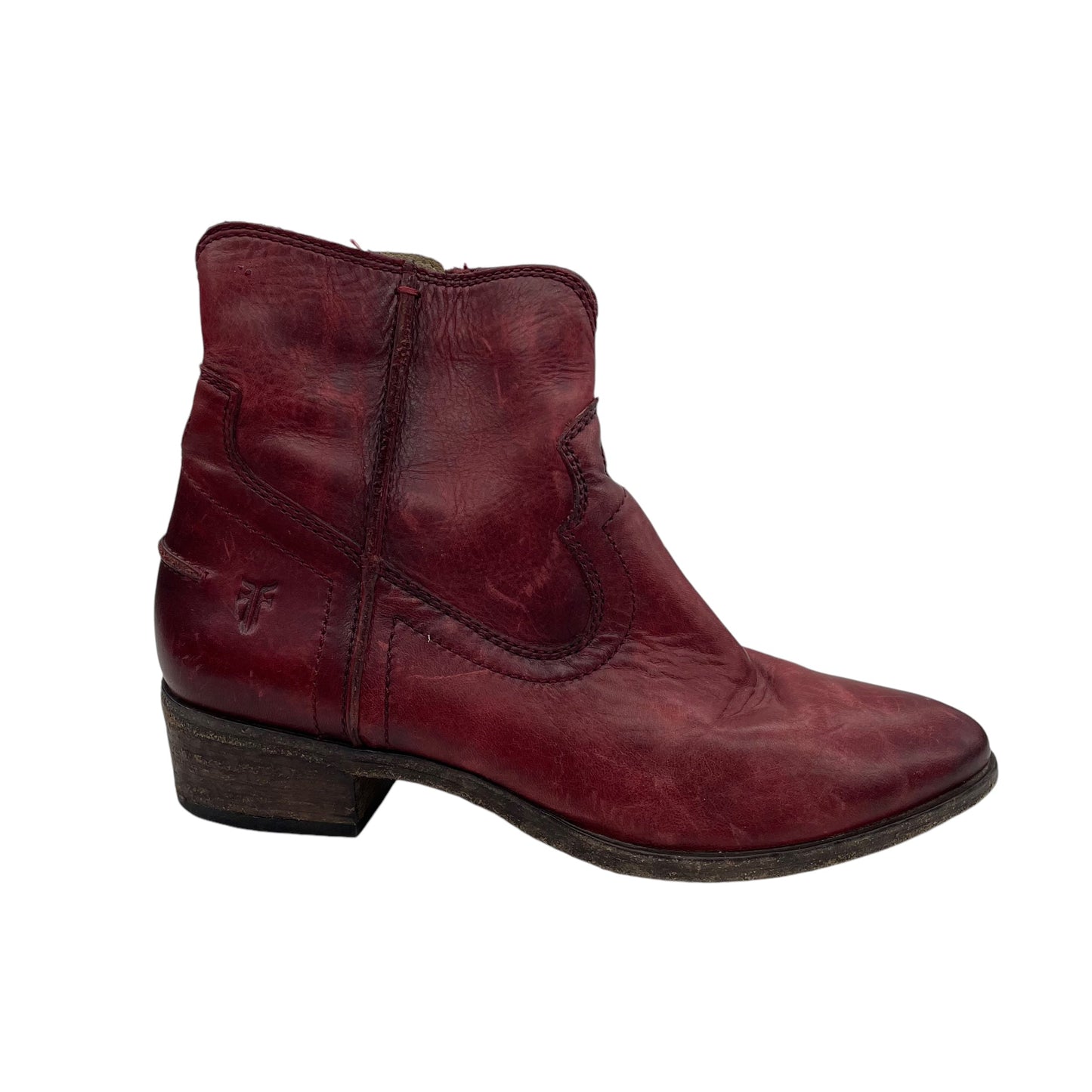 Boots Designer By Frye In Red, Size:6.5