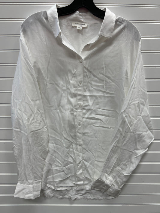 Blouse Ls By Beachlunchlounge In White, Size:L