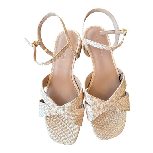 Shoes Heels Block By Stuart Weitzman In Tan, Size:7.5