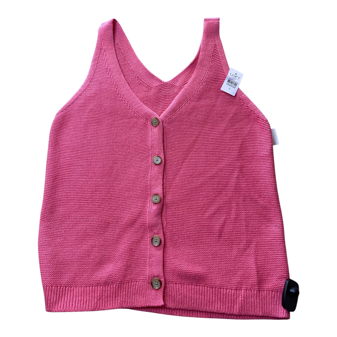 Top Sleeveless By Loft In Pink, Size:S