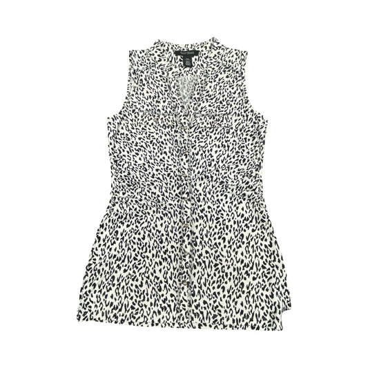 Top Sleeveless By White House Black Market In Black & White, Size:Xxs