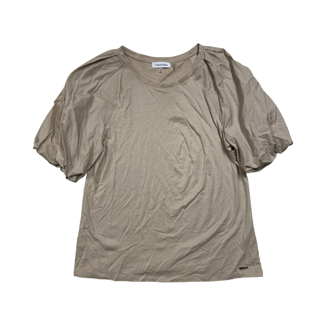Top Ss By Calvin Klein In Beige, Size:S