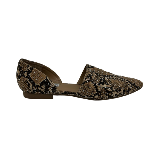 Shoes Flats By Steve Madden In Snakeskin Print, Size:8