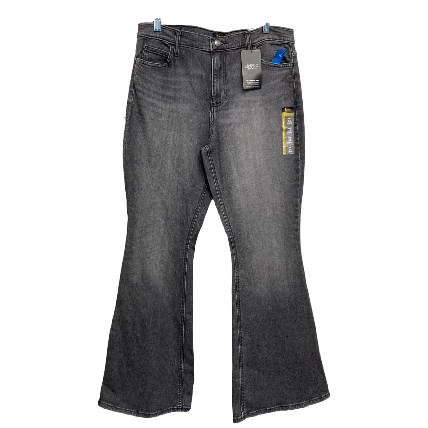 Jeans Flared By Lee In Grey, Size:14