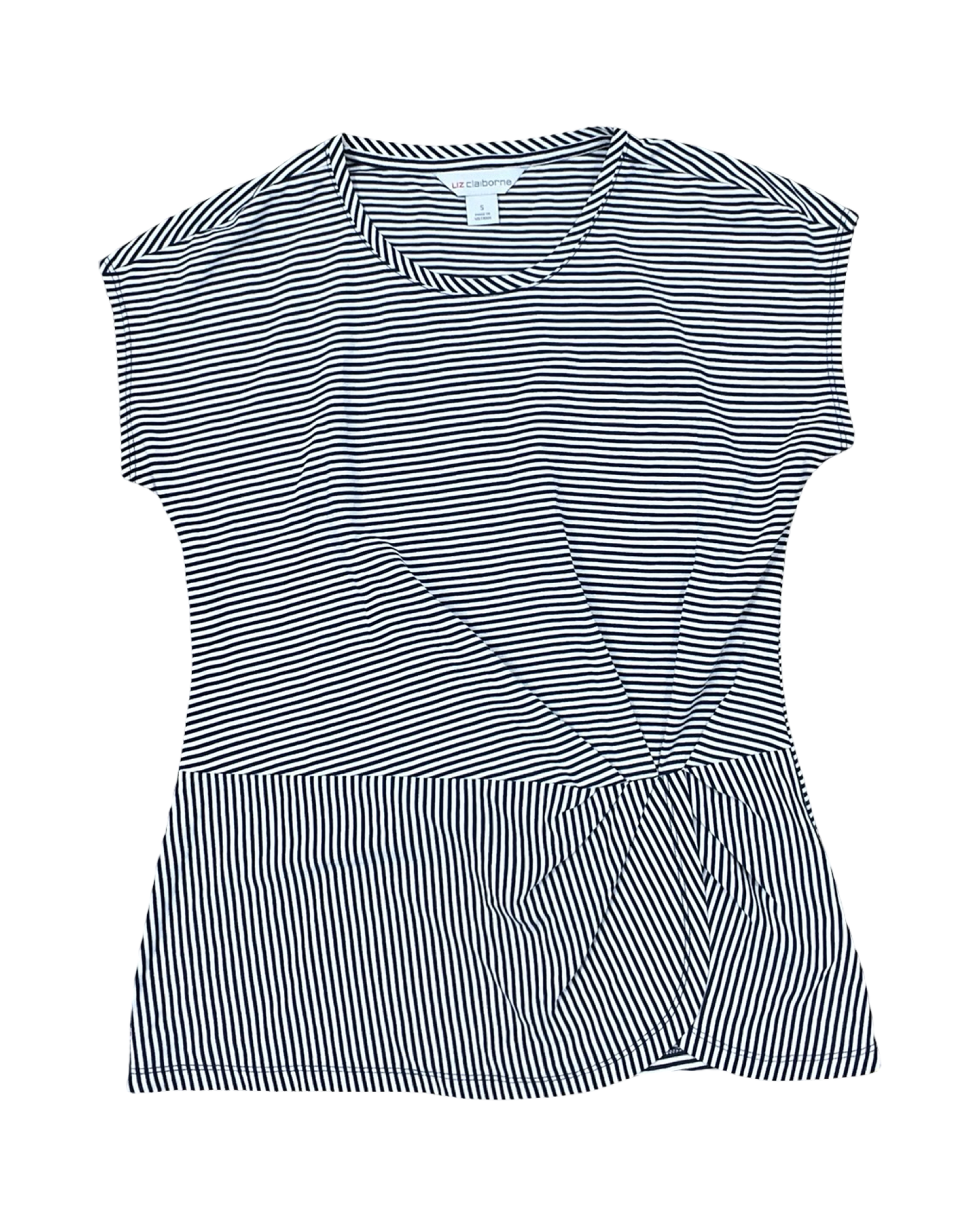 Top Ss By Liz Claiborne In Blue & White, Size:S