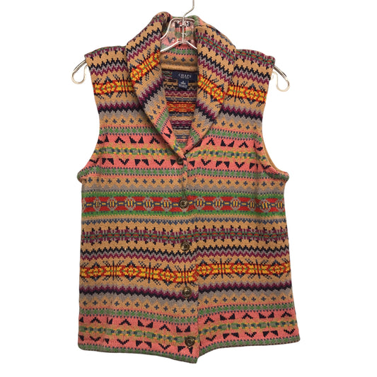 Vest Sweater By Chaps In Multi, Size:S