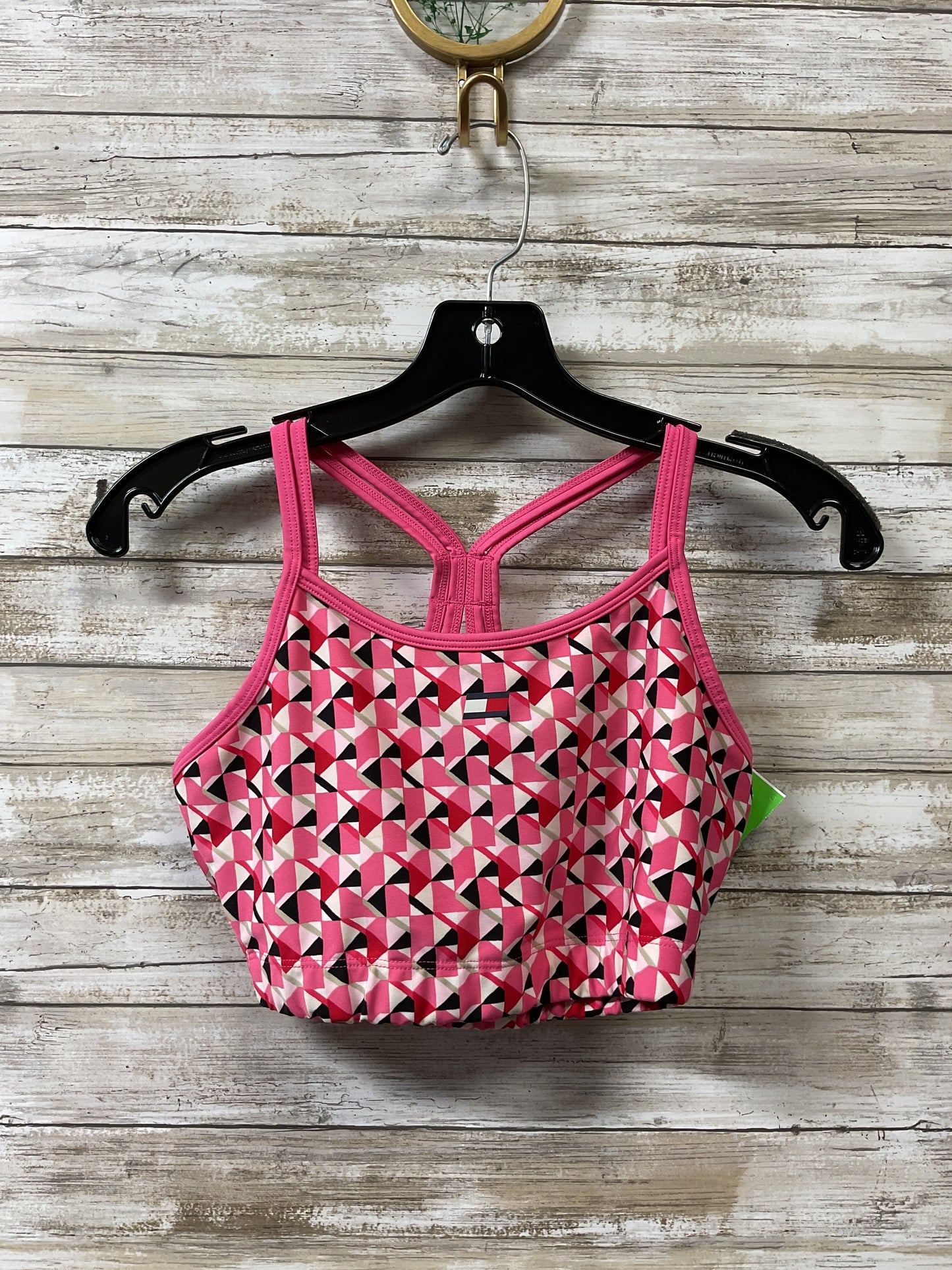 Athletic Bra By Tommy Hilfiger In Pink & Red, Size:S