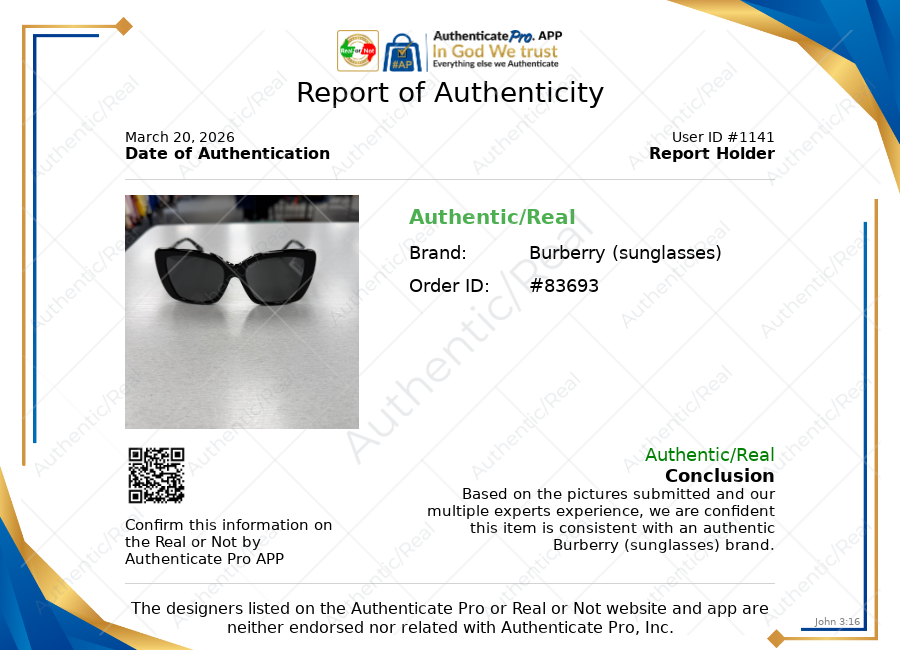 Sunglasses Luxury Designer By Burberry In Black & Grey