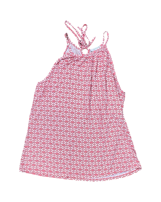 Top Sleeveless By Skies Are Blue In Pink & White, Size:L