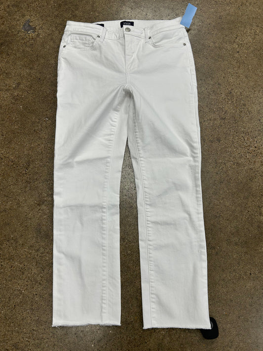 Jeans Straight By Not Your Daughters Jeans In White Denim, Size:8