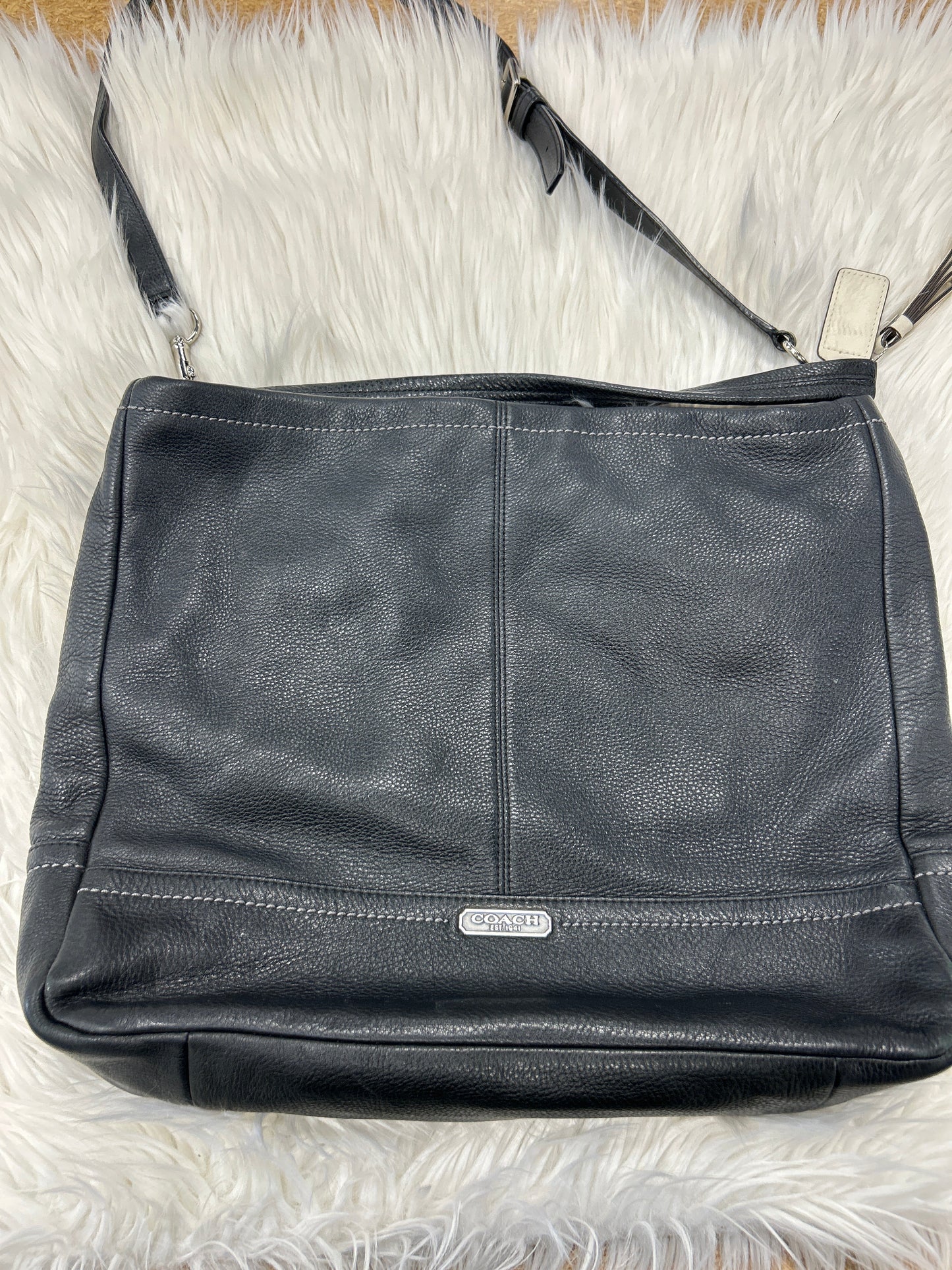 Handbag Designer By Coach In Black, Size:Large