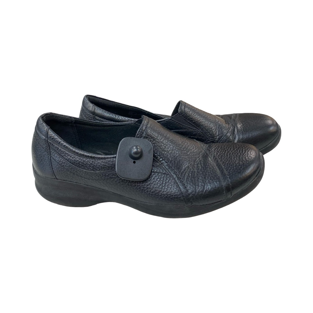 Shoes Flats By Clarks In Black, Size:11