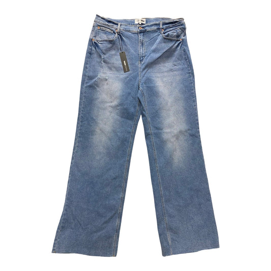 Jeans Wide Leg By Fashion Nova In Blue Denim, Size:20