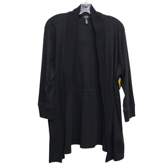 Sweater Cardigan By Jones New York In Black, Size:1X