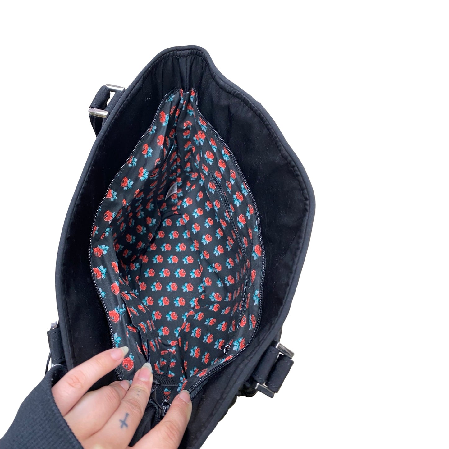 Handbag By Vera Bradley In Black, Size:Medium