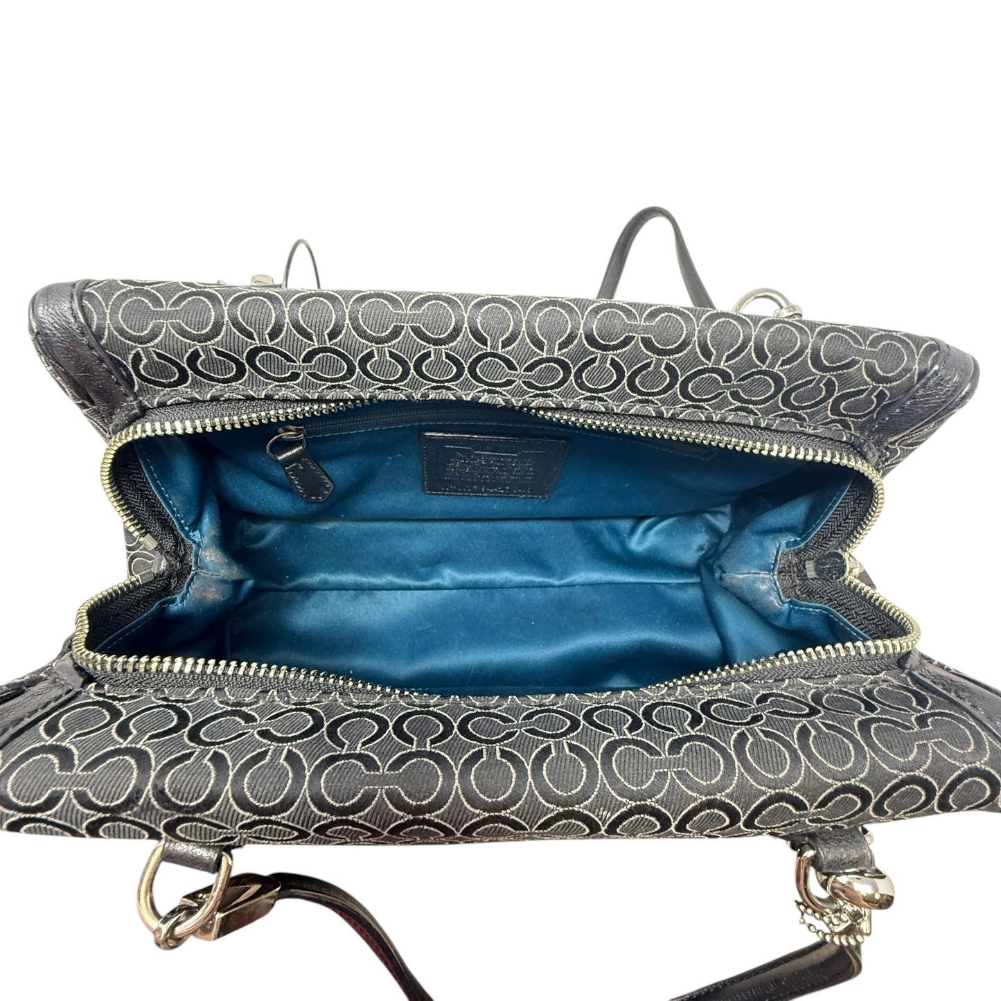 Vintage Madison Madeline East West Op Art Satchel Designer By Coach, Size: Medium