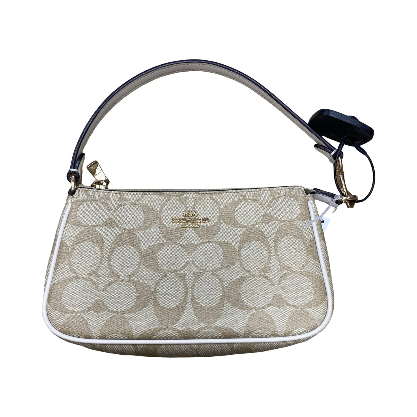 Handbag Designer By Coach In Cream & White, Size:Small