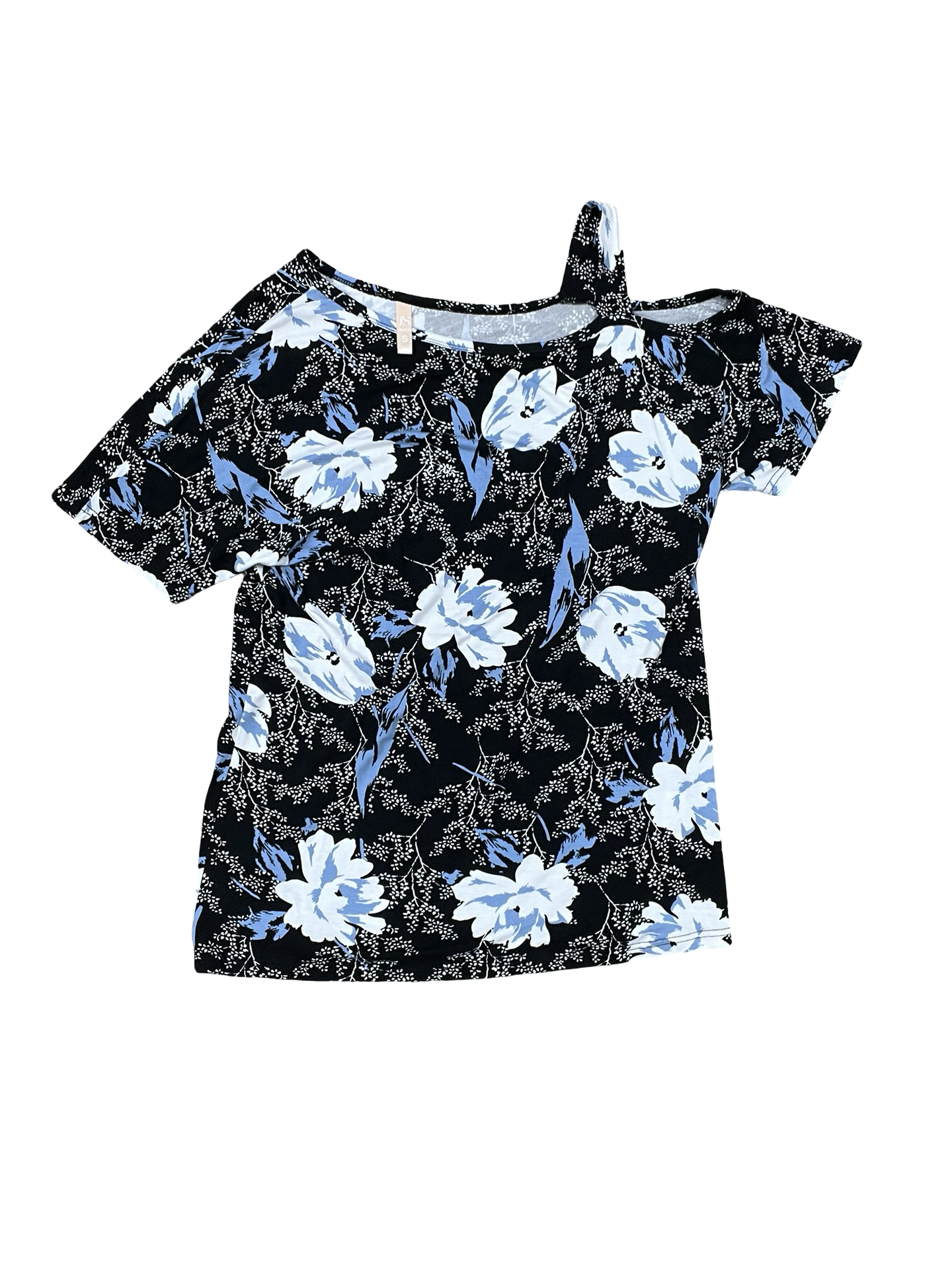 Top Ss By Clothes Mentor In Black & Blue, Size:S