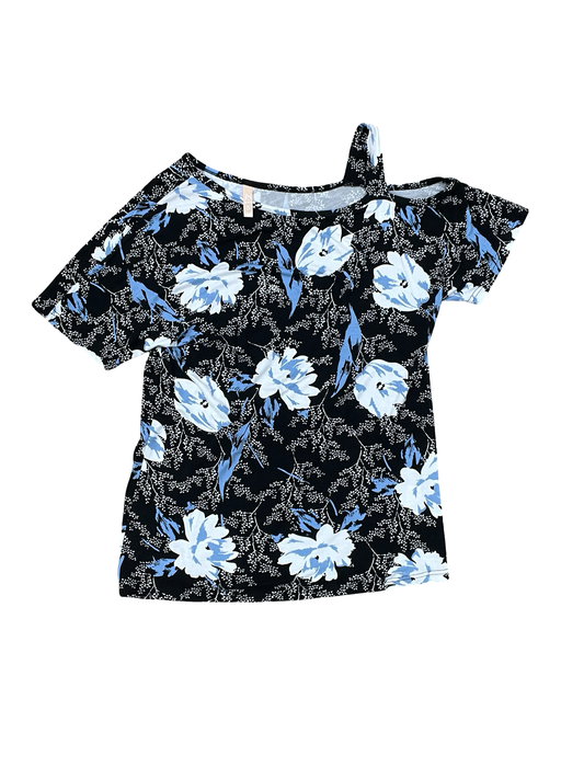 Top Ss By Clothes Mentor In Black & Blue, Size:S