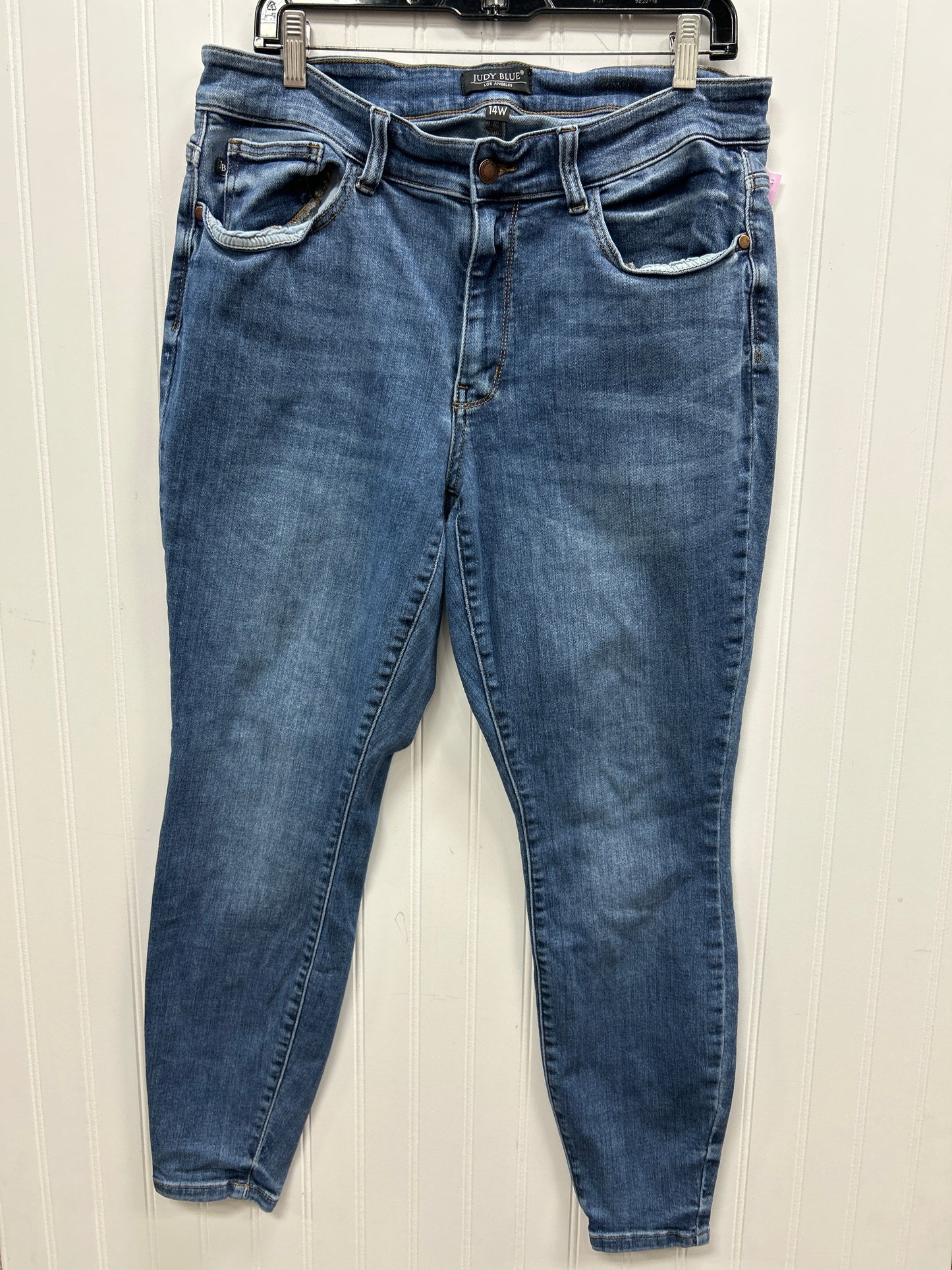 Jeans Skinny By Judy Blue In Blue Denim, Size:14