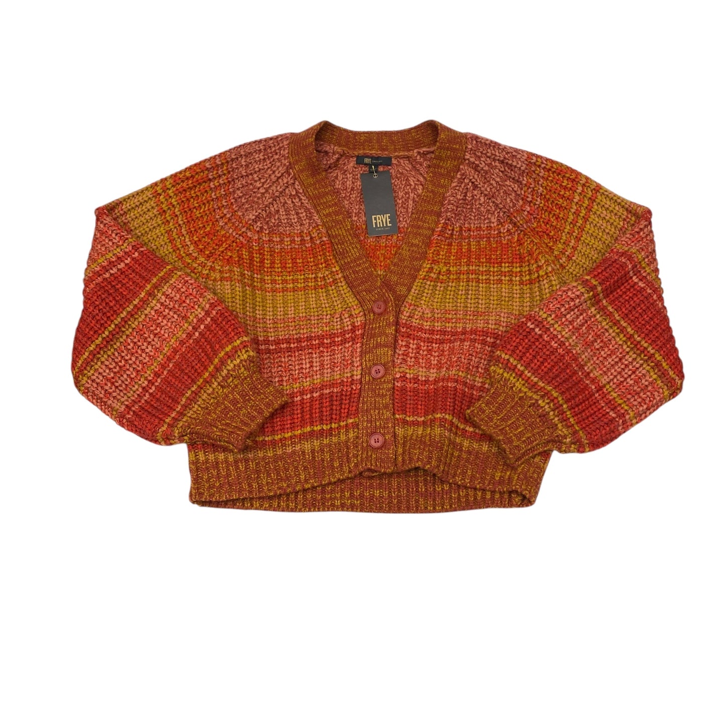 Sweater Cardigan Designer By Frye In Multi, Size:L