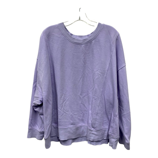 Athletic Sweatshirt Crewneck By Livi Active In Purple, Size:3X