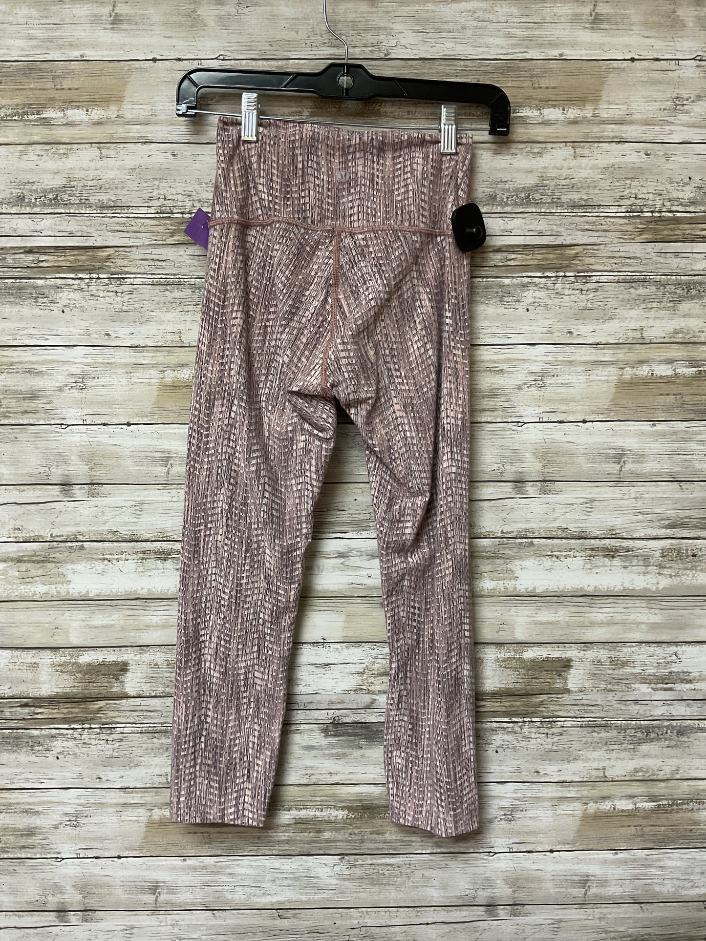 Athletic Capris By Lululemon In Pink & Tan, Size:4