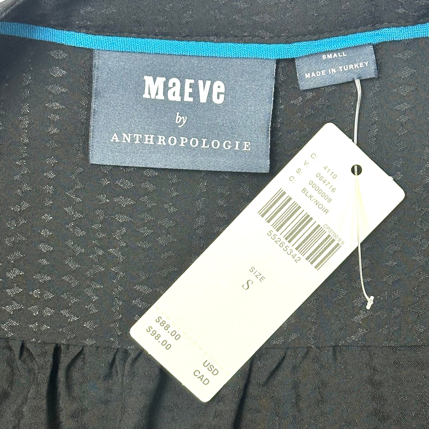 Top Long Sleeve By Maeve In Black, Size: S