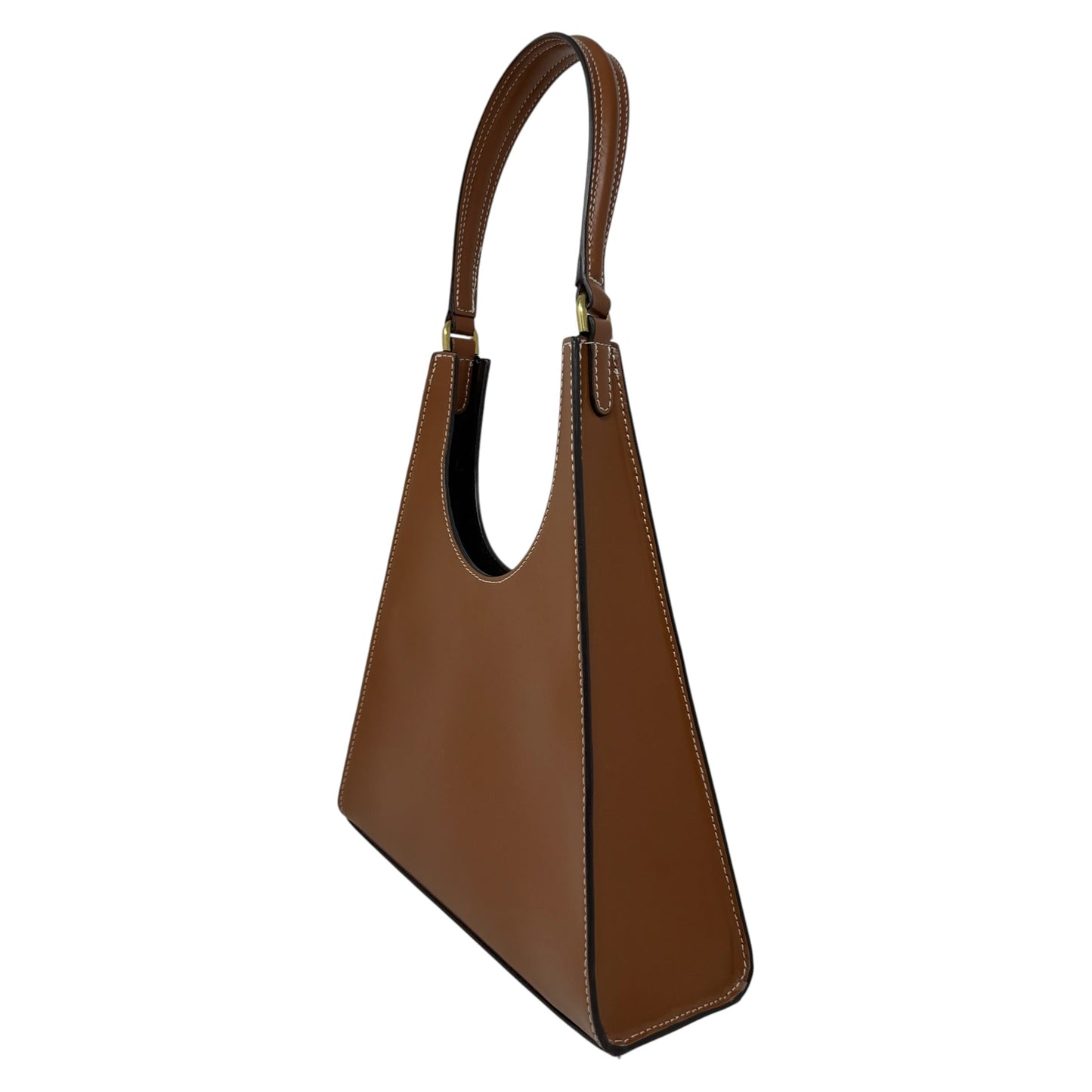 Rey Leather Structured Shoulder Bag By Staud, Size: Small