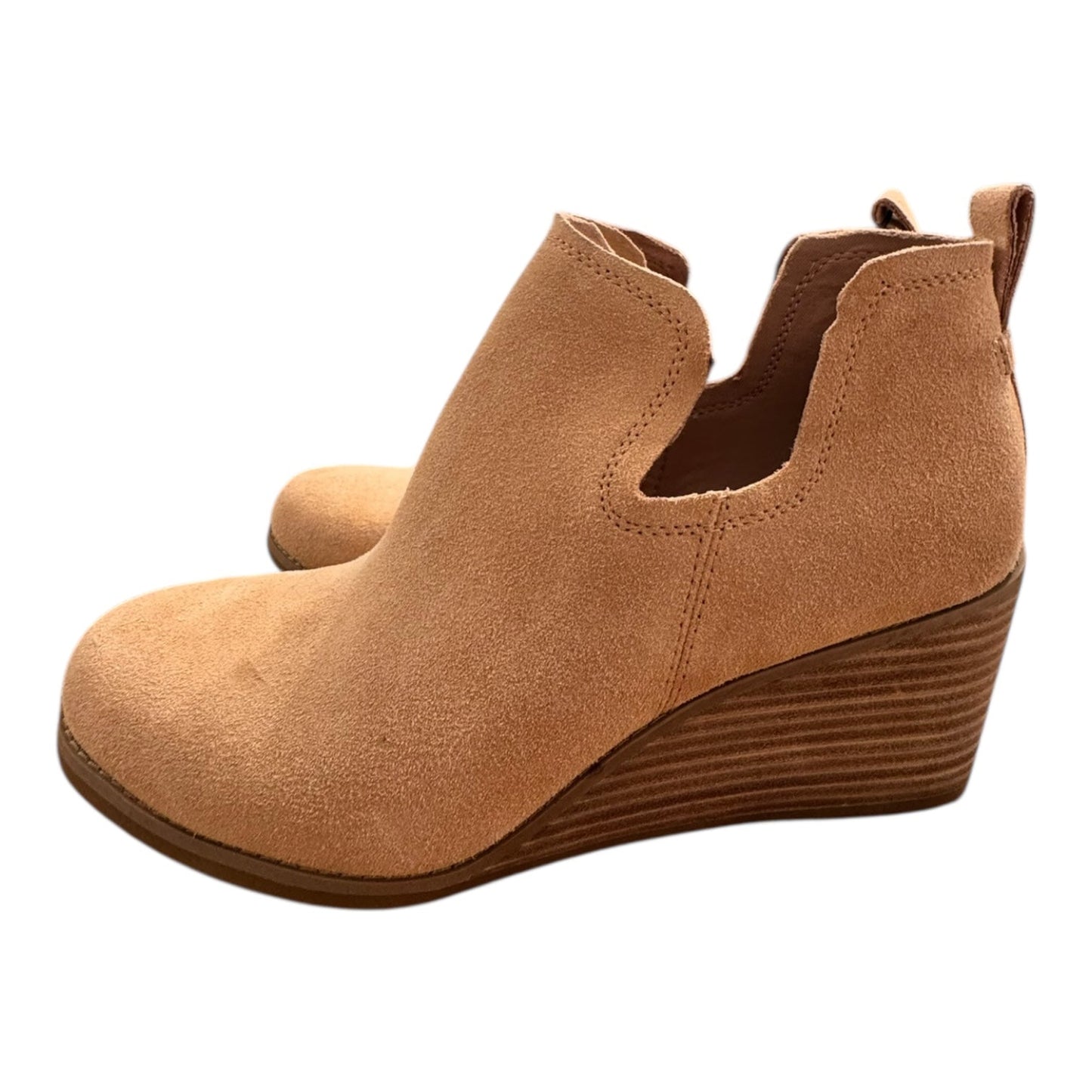 Boots Ankle Heels By Toms In Tan, Size:9
