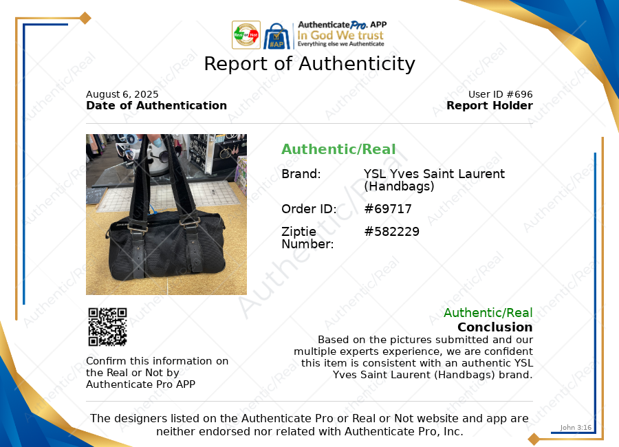 Handbag Luxury Designer By Yves Saint Laurent, Size: Small