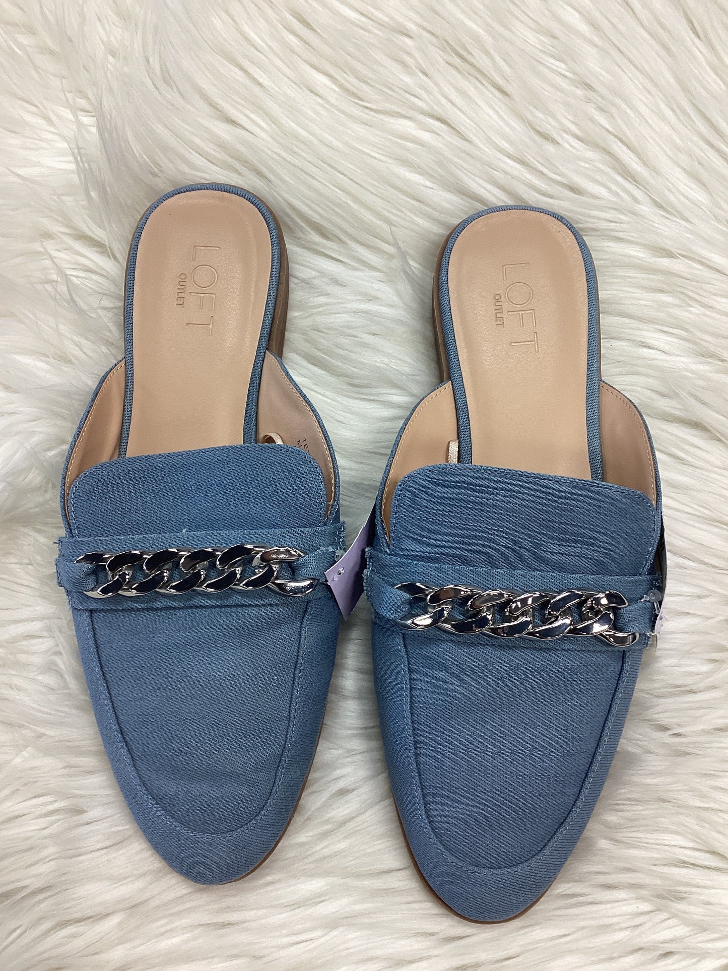 Shoes Flats By Loft In Blue, Size:9