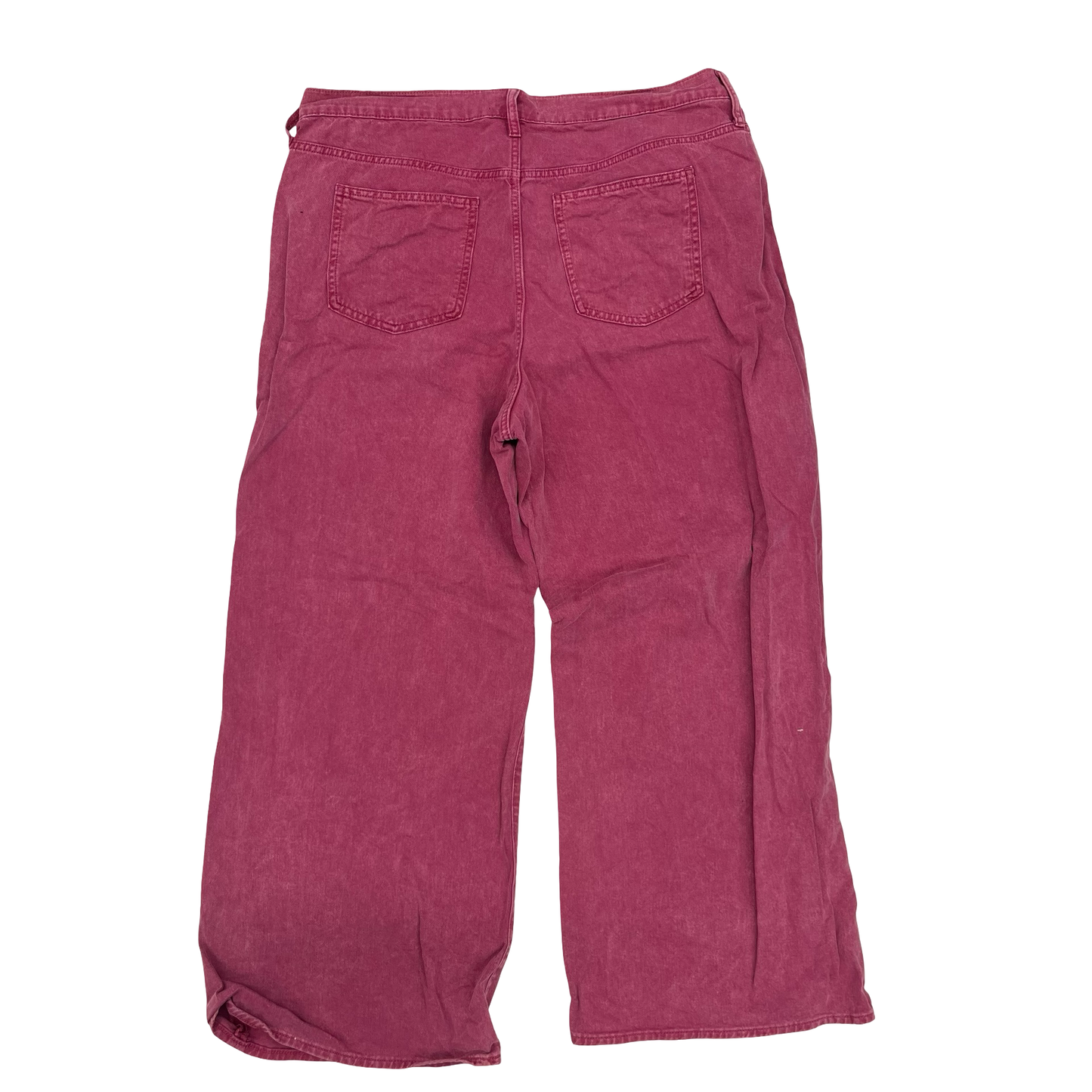 Jeans Wide Leg By Gap In Pink Denim, Size:20