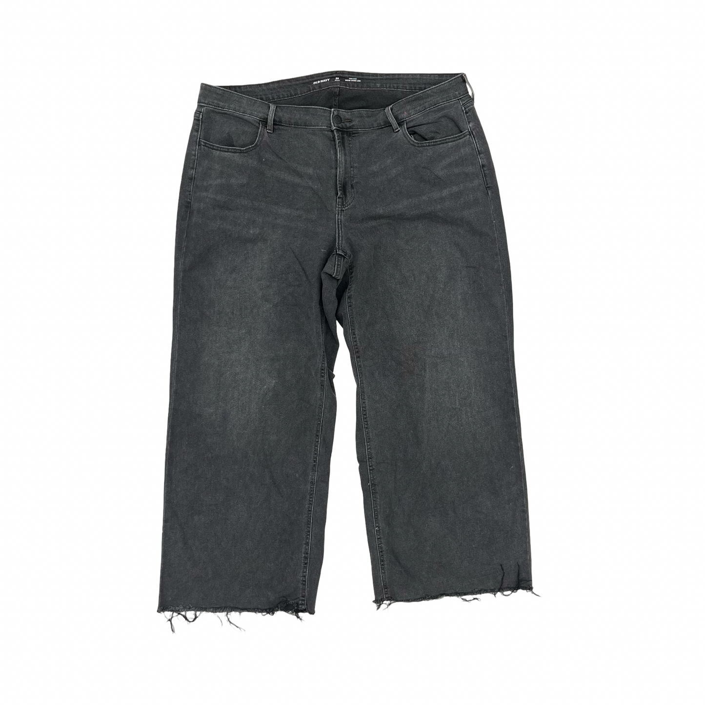 Jeans Wide Leg By Old Navy In Black Denim, Size:20