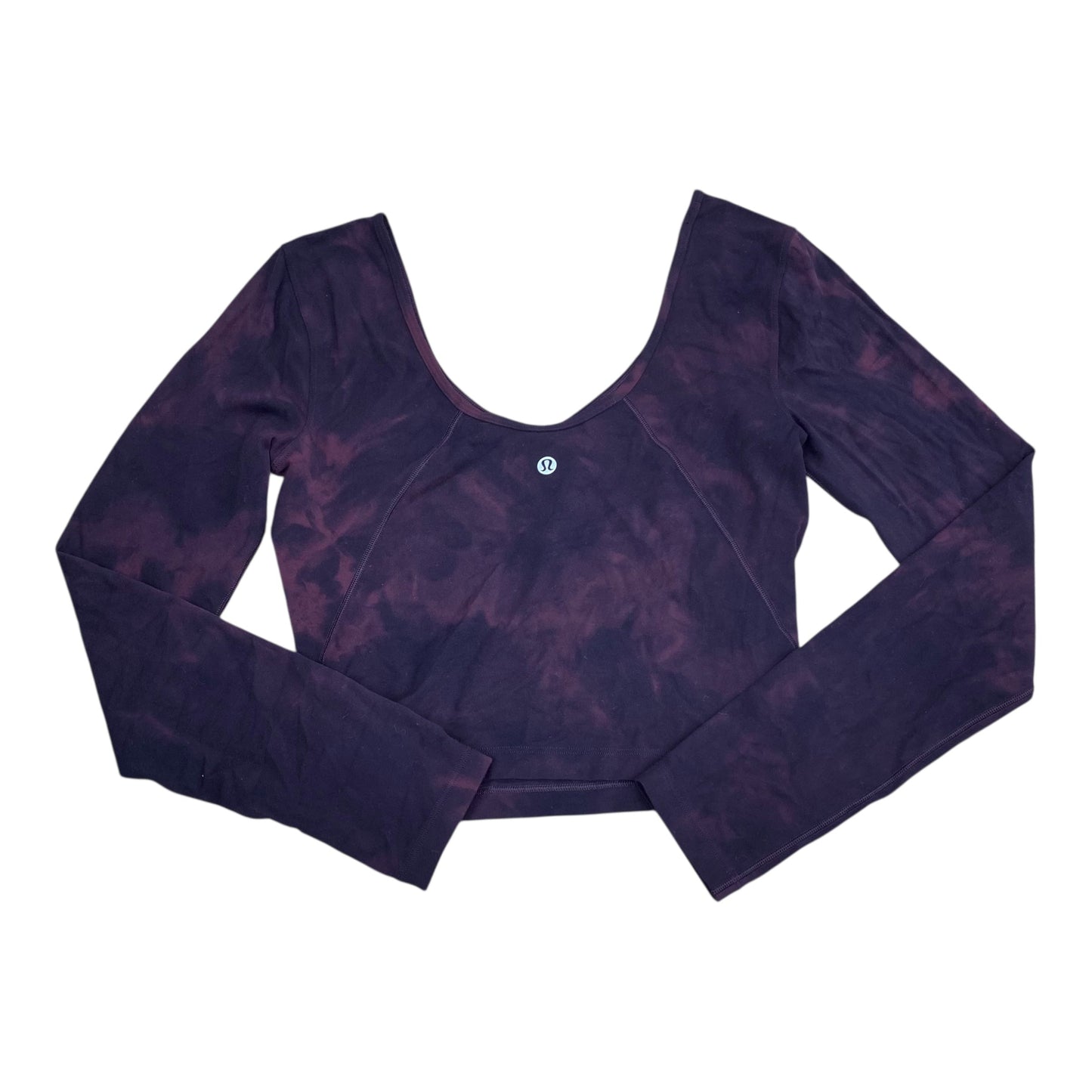 Athletic Top Ls Crewneck By Lululemon In Maroon, Size:6