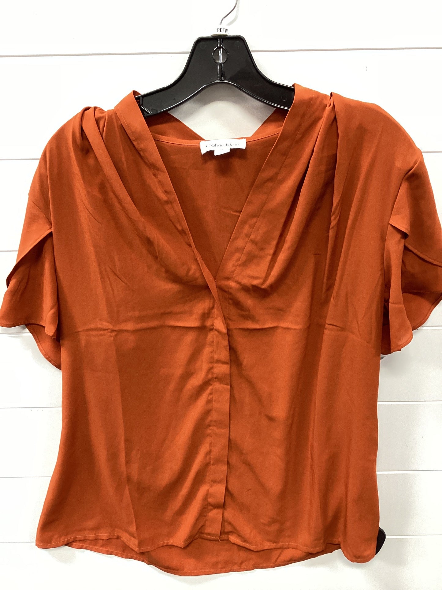 Top Ss By Calvin Klein In Orange, Size:Xl