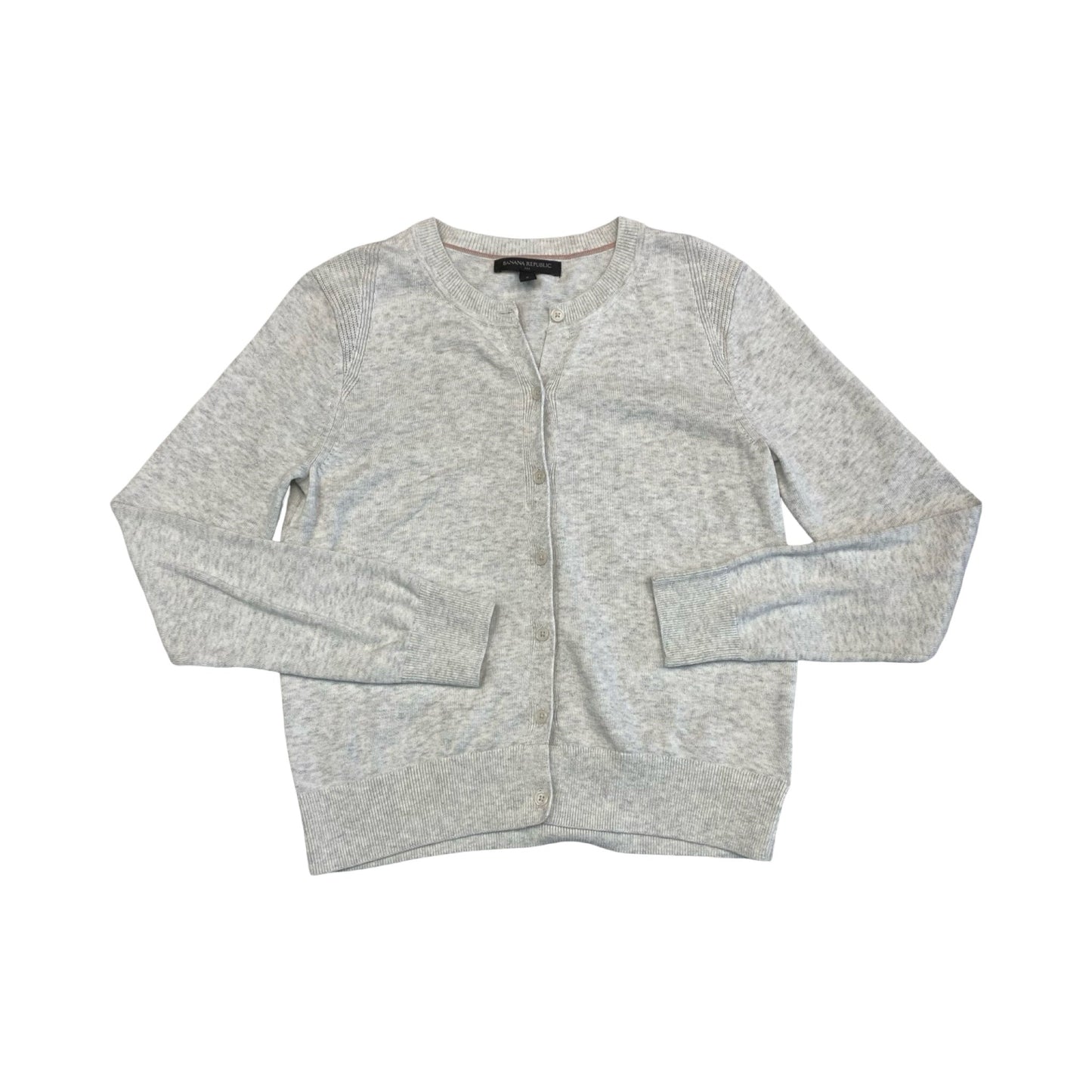 Sweater Cardigan By Banana Republic In Grey, Size:S