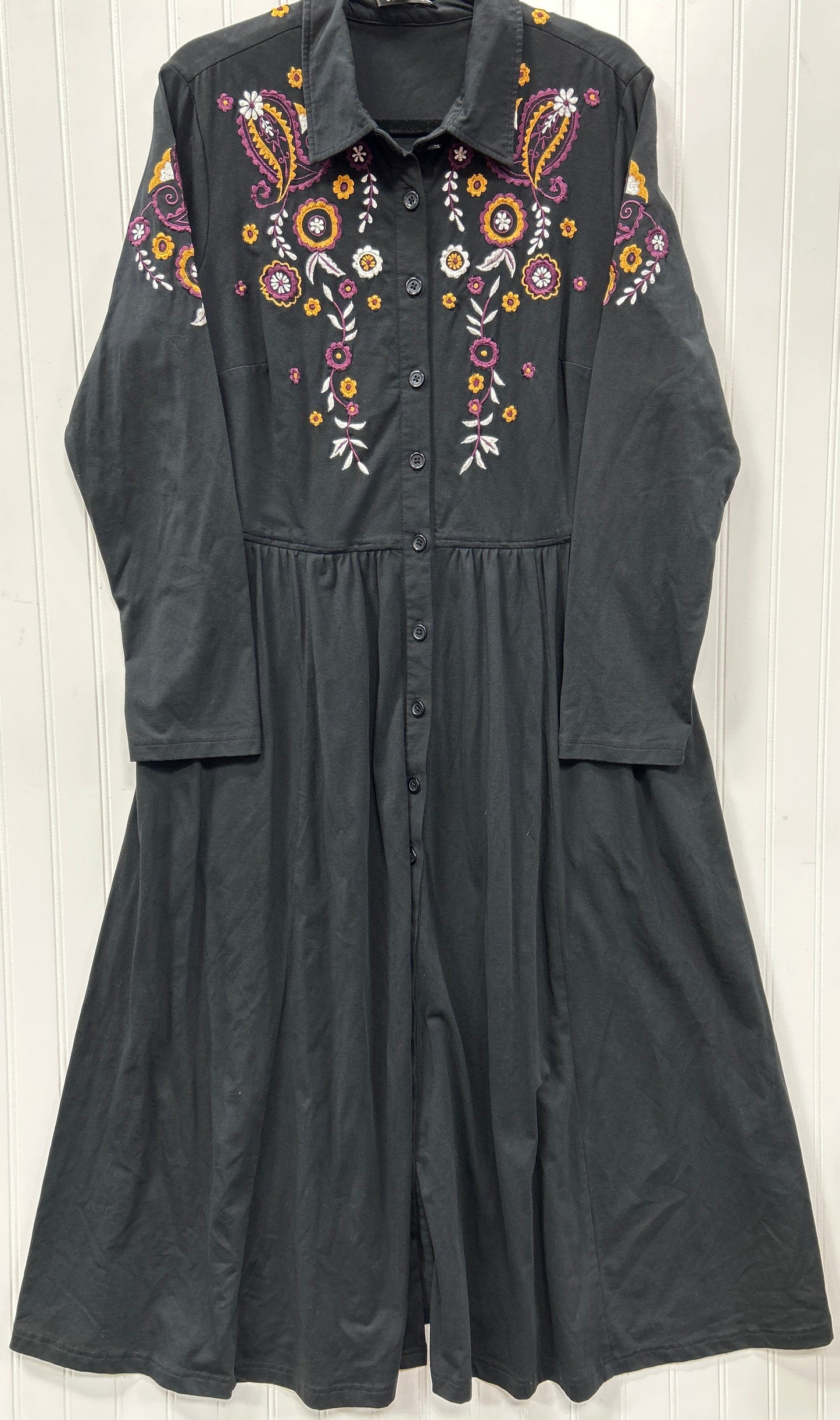 Dress Casual Maxi By Eshakti In Black, Size:1X