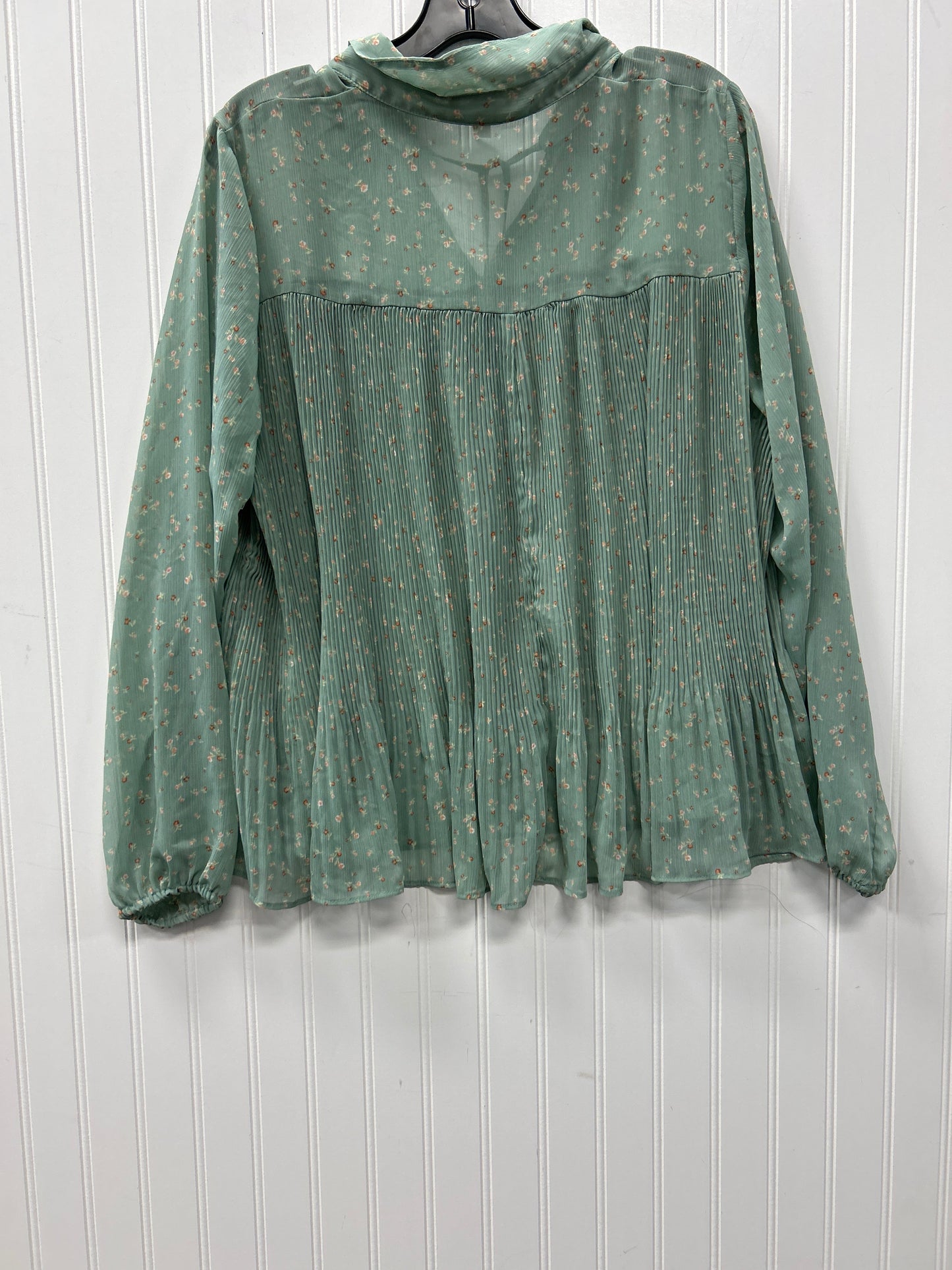 Blouse Ls By Lc Lauren Conrad In Green, Size:Xl