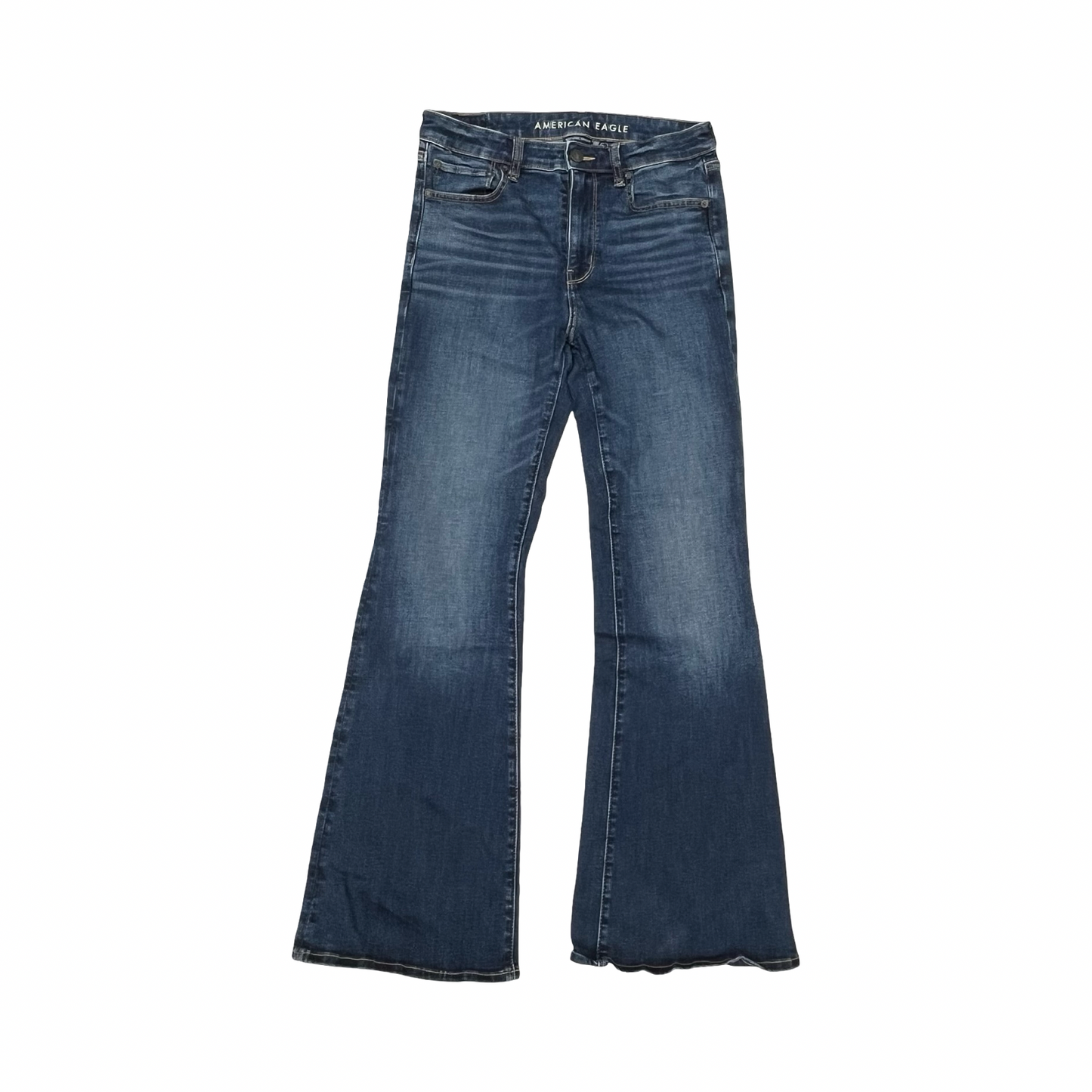 Jeans Flared By American Eagle In Blue Denim, Size:6